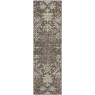 Piper Looms Mayfield Floral AMF1156 Brown Machine Washable Area Rug Runner Main Image