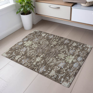 Piper Looms Mayfield Floral AMF1156 Brown Machine Washable Area Rug Scatter Lifestyle Image Feature