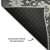 Piper Looms Mayfield Floral AMF1156 Charcoal Machine Washable Area Rug Backing Image