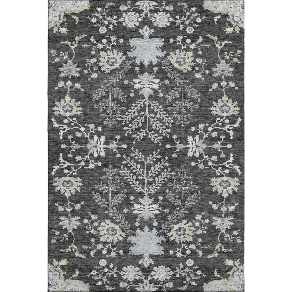 Piper Looms Mayfield Floral AMF1156 Charcoal Machine Washable Area Rug main image