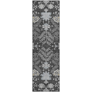 Piper Looms Mayfield Floral AMF1156 Charcoal Machine Washable Area Rug Runner Main Image
