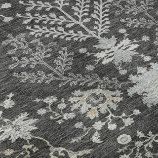 Piper Looms Mayfield Floral AMF1156 Charcoal Machine Washable Area Rug Swatch Image