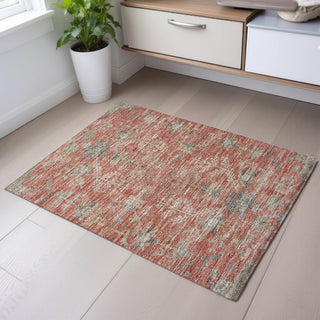 Piper Looms Mayfield Floral AMF1156 Coral Machine Washable Area Rug Scatter Lifestyle Image Feature