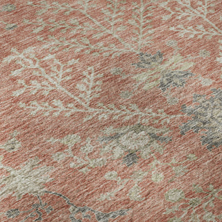 Piper Looms Mayfield Floral AMF1156 Coral Machine Washable Area Rug Swatch Image