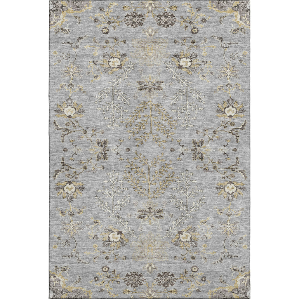 Piper Looms Mayfield Floral AMF1156 Gray Machine Washable Area Rug main image