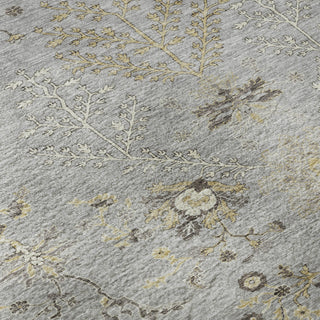 Piper Looms Mayfield Floral AMF1156 Gray Machine Washable Area Rug Swatch Image