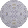 Piper Looms Mayfield Floral AMF1156 Lavender Machine Washable Area Rug Round Main Image