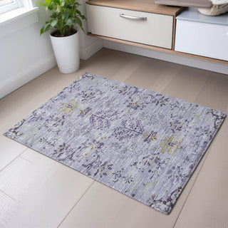 Piper Looms Mayfield Floral AMF1156 Lavender Machine Washable Area Rug Scatter Lifestyle Image Feature