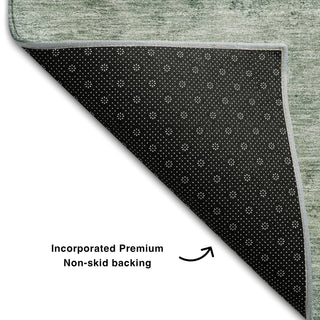Piper Looms Mayfield Abstract AMF1157 Seafoam Machine Washable Area Rug Backing Image