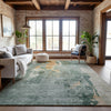 Piper Looms Mayfield Abstract AMF1157 Seafoam Machine Washable Area Rug Lifestyle Image Feature
