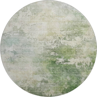 Piper Looms Mayfield Abstract AMF1158 Aloe Machine Washable Area Rug Round Main Image