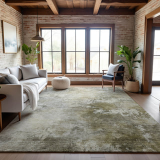 Piper Looms Mayfield Abstract AMF1158 Wheat Machine Washable Area Rug Lifestyle Image Feature