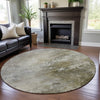 Piper Looms Mayfield Abstract AMF1158 Wheat Machine Washable Area Rug Round Lifestyle Image Feature