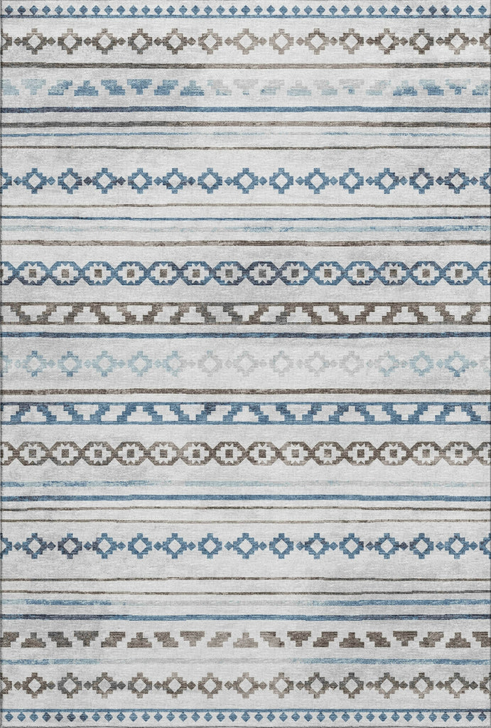 Piper Looms Mayfield Tribal Diamond AMF116 Gray Machine Washable Area Rug main image