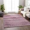 Piper Looms Mayfield Tribal Diamond AMF116 Pink Machine Washable Area Rug Lifestyle Image Feature