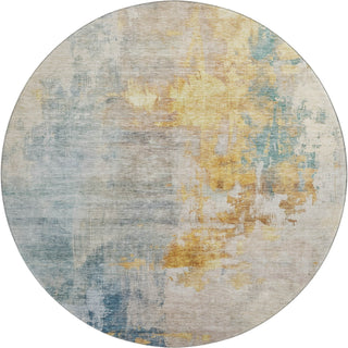 Piper Looms Mayfield Abstract AMF1160 Linen Machine Washable Area Rug Round Main Image