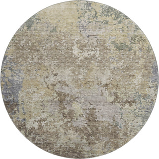 Piper Looms Mayfield Modern AMF1162 Beige Machine Washable Area Rug Round Main Image