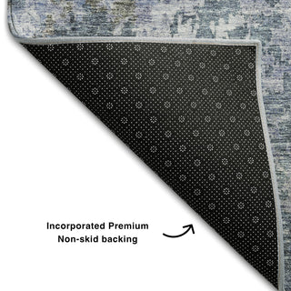 Piper Looms Mayfield Modern AMF1162 Blue Machine Washable Area Rug Backing Image