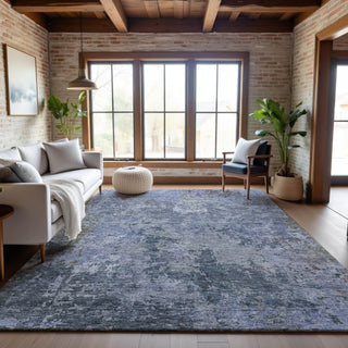 Piper Looms Mayfield Modern AMF1162 Blue Machine Washable Area Rug Lifestyle Image Feature