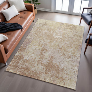Piper Looms Mayfield Modern AMF1162 Copper Machine Washable Area Rug Lifestyle Image Feature