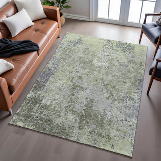 Piper Looms Mayfield Modern AMF1162 Green Machine Washable Area Rug Lifestyle Image Feature