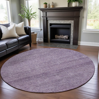 Piper Looms Mayfield Modern AMF1163 Lavender Machine Washable Area Rug Round Lifestyle Image Feature