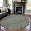 Piper Looms Mayfield Modern AMF1163 Sage Machine Washable Area Rug Round Lifestyle Image Feature