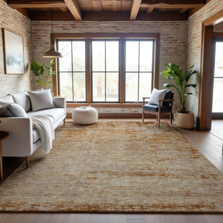Piper Looms Mayfield Abstract AMF1164 Copper Machine Washable Area Rug Lifestyle Image Feature