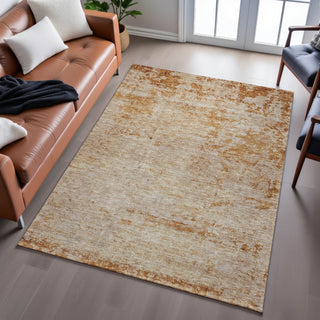 Piper Looms Mayfield Abstract AMF1164 Copper Machine Washable Area Rug Lifestyle Image Feature