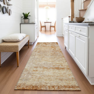 Piper Looms Mayfield Abstract AMF1164 Copper Machine Washable Area Rug Runner Lifestyle Image Feature