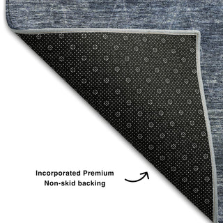 Piper Looms Mayfield Geometric AMF1165 Navy Machine Washable Area Rug Backing Image
