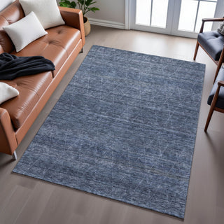 Piper Looms Mayfield Geometric AMF1165 Navy Machine Washable Area Rug Lifestyle Image Feature