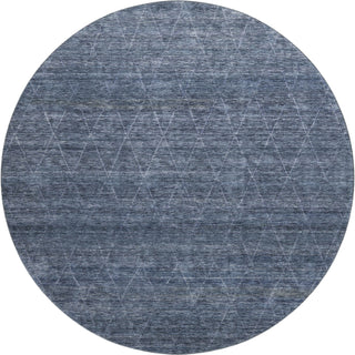 Piper Looms Mayfield Geometric AMF1165 Navy Machine Washable Area Rug Round Main Image