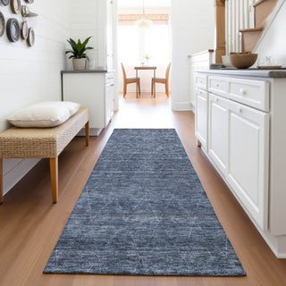 Piper Looms Mayfield Geometric AMF1165 Navy Machine Washable Area Rug Runner Lifestyle Image Feature