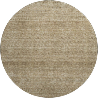 Piper Looms Mayfield Geometric AMF1165 Wheat Machine Washable Area Rug Round Main Image