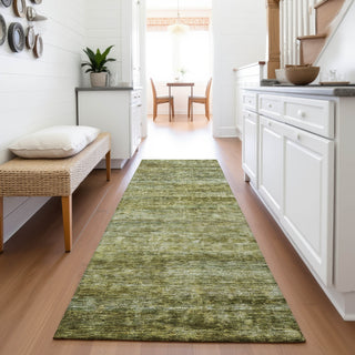 Piper Looms Mayfield Stripes AMF1166 Olive Machine Washable Area Rug Runner Lifestyle Image Feature