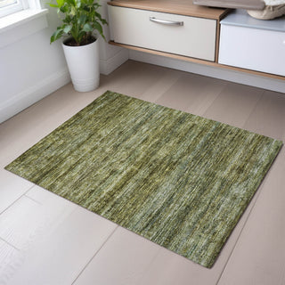 Piper Looms Mayfield Stripes AMF1166 Olive Machine Washable Area Rug Scatter Lifestyle Image Feature
