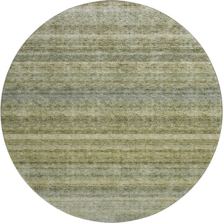 Piper Looms Mayfield Stripes AMF1167 Aloe Machine Washable Area Rug Round Main Image