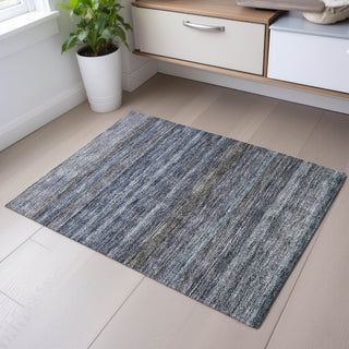 Piper Looms Mayfield Stripes AMF1167 Blue Machine Washable Area Rug Scatter Lifestyle Image Feature