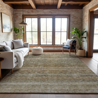 Piper Looms Mayfield Stripes AMF1167 Copper Machine Washable Area Rug Lifestyle Image Feature