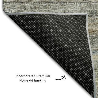 Piper Looms Mayfield Stripes AMF1167 Taupe Machine Washable Area Rug Backing Image
