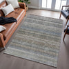 Piper Looms Mayfield Stripes AMF1167 Taupe Machine Washable Area Rug Lifestyle Image Feature