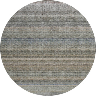 Piper Looms Mayfield Stripes AMF1167 Taupe Machine Washable Area Rug Round Main Image