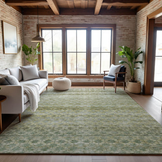 Piper Looms Mayfield Stripes AMF1168 Aloe Machine Washable Area Rug Lifestyle Image Feature