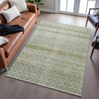 Piper Looms Mayfield Stripes AMF1168 Aloe Machine Washable Area Rug Lifestyle Image Feature