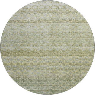 Piper Looms Mayfield Stripes AMF1168 Aloe Machine Washable Area Rug Round Main Image