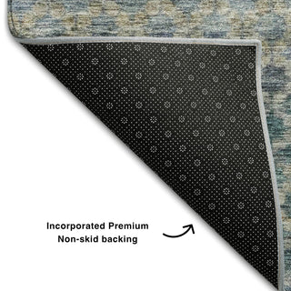 Piper Looms Mayfield Stripes AMF1168 Blue Machine Washable Area Rug Backing Image