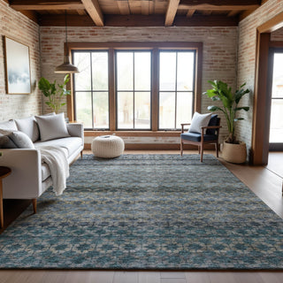 Piper Looms Mayfield Stripes AMF1168 Blue Machine Washable Area Rug Lifestyle Image Feature