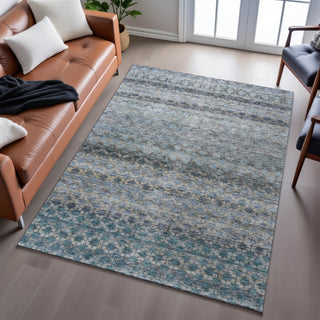 Piper Looms Mayfield Stripes AMF1168 Blue Machine Washable Area Rug Lifestyle Image Feature
