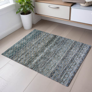Piper Looms Mayfield Stripes AMF1168 Blue Machine Washable Area Rug Scatter Lifestyle Image Feature